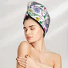 Asciugamano microfibra ragazza asciugatura da bagno per capelli assorbenti floreali colorato a farfalla a farfalla magica cappotto per doccia per turbante