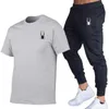 Herren-Trailsuits Herren-T-Shirt und Jogging Hosenanzug Hip Hop Coat lässige Baumwoll-Sportanzug, d. H. Im heißen Sommer Y240508