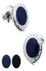 Brand Hawson Mens manschettknappar BlueBlack Cuff Links French Shirt Cuff för Navy3432545