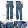 Designerin Frauen Jeans Ankunft High Wailstraße ausgehöhltes Patch Sticked Dekoration Casual Blue Straight Denim Hosen ausgehöhlt