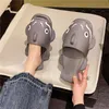 2024 new Luxury Designer Funny Personalized Slippers Men Wearing Externally Summer Home pink green grey Non Soft Sole Couples Stepping Feeling Cool sandal Women