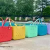 Rainbow Bogg Silicone Beach Grand luxe Eva Plastic Beach Sacs Pink Blue Candy Femmes Cosmetic Sac Pvc Panier de voyage Sacs de rangement Jelly