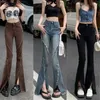 Jeans femminile micro-apertura signore americane alta vita e senso del design y2k spice girl esplosioni a campana dritta