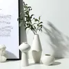 Vases en céramique zen simple brossé Vase à trois pièces Set Home Decoration Soft Decoration Homesay