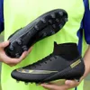 Bota de futebol de grandes dimensões, tênis de treinamento para competições de estudantes altos masculinos, grama artificial, unhas longas quebradas, sapatos de pato mandarim, unhas quebradas