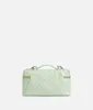 Designer Womens Botega Bang Bang Vanity Case Mint Green Rope Bagna Cowhide Weaving Holly Intreciato Leather Vanity Case con cinturino staccabile