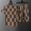 Sportswear voor heren 2-delige zomer solide sportkleding T-shirt met korte mouwen en shorts Casual stijlvolle herenkleding
