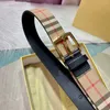 Ceintures Top Designer Belt Classic Vintage Plaid Environmental Toile