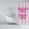 Zasłony prysznicowe Gateeep Girlboss To nie jest zestaw kurtynowy domu Mojo Dojo Casa z przelotkami i haczykami do wystroju łazienki