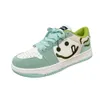 Green Casual Walking Chaussures Femmes hommes baskettes basses souriantes Face Sports Trainers