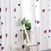 Curtain Children Heart Tulle Curtains For Kids Girls Bedroom Cartoon Embroidered Sheer Living Room Drapes Custom Cortinas
