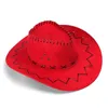 Beretten 1 st. Dames Men Wild West Hat Fancy Cowgirl Cowboyhoeden mode westerse hoofdkleding pet praktisch polyester ornament