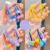 Hair Accessories 5 pieces/set of candy colored elastic woven wire harness headbands Kawaii rubber for children girls and childrens accessories d240513