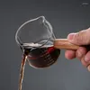 Verres à vin 50/75 / 100 ml de verre expresso tasse en bois poignée en bois à mesurer le lait latte pot café