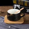 MUSE NORDICA MOTORE GOLD MOTORE CAPPA PLA PARTE CAFFERE Ceramica europea in bianco e nero