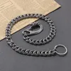 Waist Chain Belts Fongten 60cm Keychain Wallet with Rock Punk Cuban Pants Dragon Buckle Stainless Steel Hip Hop Jewelry Mens Keyring Q240511