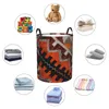 Laundry Bags Abstract Happy Summer Colours Square Checkered Foldable Baskets Dirty Clothes Toy Sundries Storage Basket Home Organizer