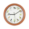 Horloges murales horloge d'oiseau avec son qui chante une horloge d'oiseau chantant décor de l'horloge suspendue pour la table de table