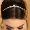 Clipes de cabelo Stonefans elegantes shiny shiny shinestone band de cabeça irregular para mulheres de cristais simples Bridal Tiara Wedding Acessórios Jóias