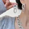 Кубинская цепная мода полная бриллиантовая световая роскошная ожерель