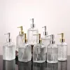 Liquid Soap Dispenser 400ml Glass Bathroom Accessories Shampoo Bottle Hair Conditioner Shower Gel Manual Press Nordic