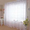 Curtain Kitchen Tulle Modern Home Window Decoration Pure blanche pour le salon