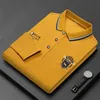 Herren Repel Short Long Sleeve T -Shirt Mody Mody Color Sticker Business Casual Polo Shirt Tee M4xl 240426