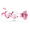 Flower Crystal Glass Anal Plug Masturbation Sex Toys For Women Men Butt Plug Adult Products Pink Prostate Massager Anal Sex Toys 240511