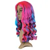 Sirena Ariel Princess Red Long Roll Wig Cospaly Red Anime con parrucca a stella