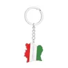 Keychains Lanyards african cte divoire map drapeau kele chestes helless en acier inoxydable femmes ivory côte de la côte