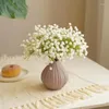 Dekorativa blommor 6/4/2 Gunch Rustik Artificial Flower White Gypsophila Babysbreath Interspersion Deco For Home Table Wedding Floral