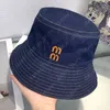 Capace de beisebol de designer de jeans para mulheres Mius Luxury Mens Ball Caps Designers Bucket Hat Letters Clássica Bordado Chapéus Casquette Luxe