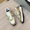 2024New Sneakers Womens Casual Shoes Designer Läder Sneaker Women Platform Shoe White Black Nacre Almond Fuchsia Trainer Luxury Trainers