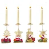 Candlers 2024 Christmas Solder Santa Claus Elk Star Candlestick Année de table Ornements de Noël Gift Merry Decor pour la maison
