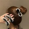 Femme Big Pearl Hair Ties Fashion Korean Style Cairband Scrunchies Girls Ponytail Holders Bands Rubber Band Accessoires