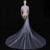 Bröllopshår smycken kvinnor Cape VG87 Luxury Cathedral Wedding Veil Bridal Cape Veil Bolero Jacket Womens Plus Size Shawl Bride Accessories Wedding Coat