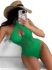 Swimwear Women's One Piece Swimsuit Femmes 2024 Solide licou solide Bodys Sexy Bodys Monokini Summer Beachwear Bathing Forwing Femme