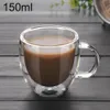Transparent glass coffee cup milk whiskey tea beer dual creative heat-resistant cocktail vodka wine cup beverage roller cup 240510
