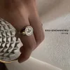 Designer Ins Wind Saturn Open Ring Westwoods Nail ajusté en argent sculpté