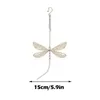 Figurines décoratives Creative Metal Wing Dragonfly Crystal Suncatcher Garden Window Home Car voiture Butterfly Ornements décor CHIMES Z7X4