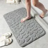 Badmatten badkamer mat water stagbleste absorberen geheugen anti slip schuim schuim snel drogen douchebloem in reliëf tapijt voor badkuip