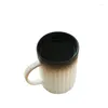 Mugs Hand-Made Coffee Cup With Spoon Milk Frosted Cups Vintage Jingdezhen Large-Capacity Ceramics