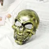 Ghost Adults Gold Plastic Horror Mask Sier Skull Face unisex Halloween Masquerade Party Masches Prop fy3786 s s s s