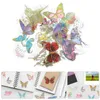 Bouteilles de rangement 120 PCS 3D Stickers de fleurs Pet Pretty DIY DREAM STYLE Étiquette de style auto-adhésif esthétique