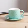 Mugs Creative European-style Simple Ceramic Garland Cup French Suit Mug Home Office Afternoon Tea Coffee And Saucer