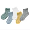 Kids Socks 0-3Y 5-Pair verpakking Groothandel Pasgeboren Baby Socks Zomer Digitale kleur Matching Baby Socks D240513