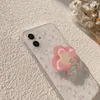 Ins Floral Phone Case iPhone14 Téléphone Case 11 Apple pour 15pro max rose fleur stand 8 PEINTÉ 12 / X GÉNÉRATION 13 NICHE Design