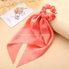 Acessórios para o cabelo Vintage Scrunchies de cetim vintage Banda de cabelo laço Ties Ribbon Scrunchie Ponytail Portador de borracha decoração de corda de borracha