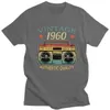 Herr t-shirts Stylish Mens Vintage 1960 T Shirt Radio Authentic Quty T Short Slves Round-Neck Cotton Tshirt Birthday Present T-shirt T240510