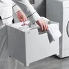 Sac à linge pliable panier punch-sans punch salle de bain salle de bain en plastique rangement de ménage